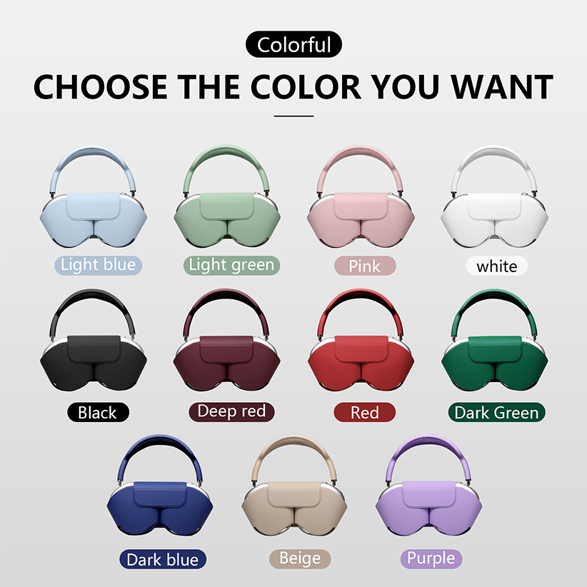 for Apple Airpods Max Smart Case Cover, Soft PU Leather Protective Cover Accessories for Airpod Max with Sleep Mode, Anti-Dust Travel Carrying Case for Airpods Pro Max Headphones